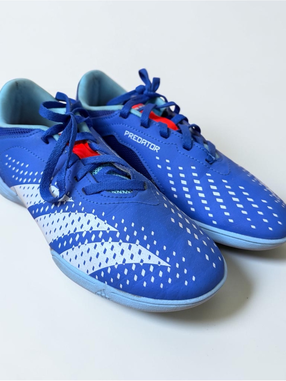 adidas Predator Club IN Indoor Soccer Shoes Kids US 3.5 Blue White Futsal